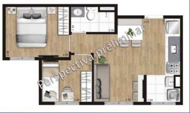 Imagem Apartamento com 2 Quartos à Venda, 37 m²em Vila Campestre - São Paulo