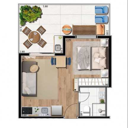 Imagem Apartamento com 1 Quarto à Venda, 32 m² em Parada Inglesa - São Paulo