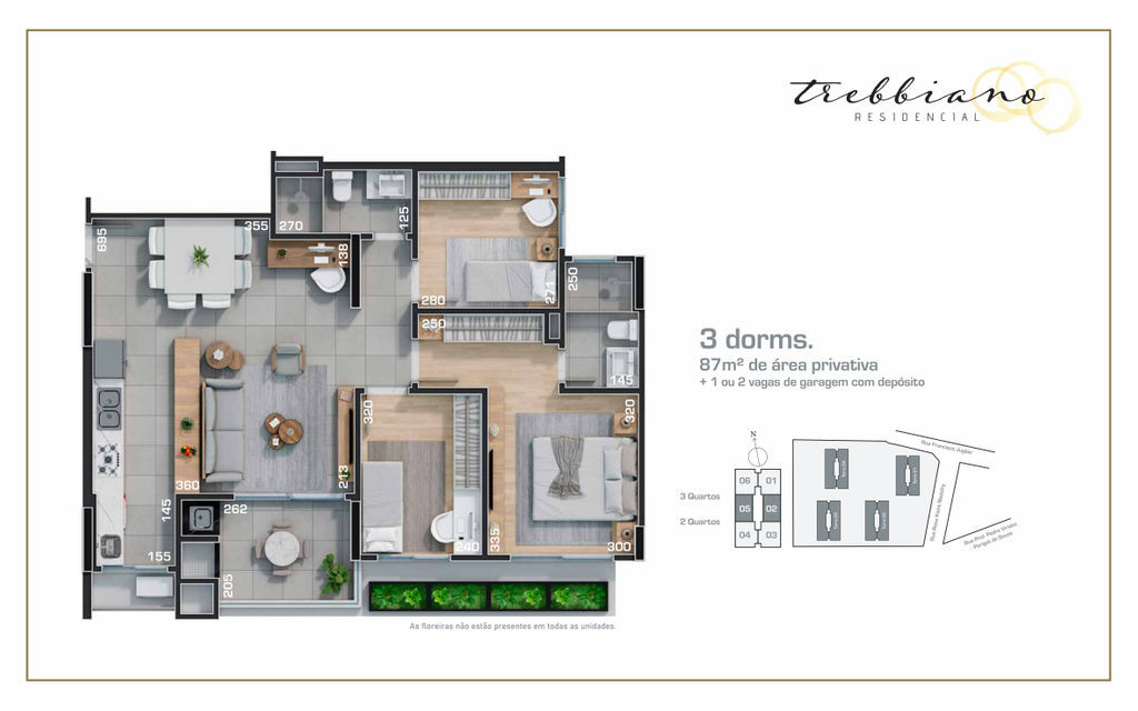 Foto do imóvel Apartamento com 3 Quartos à Venda, 87 m² em Mossunguê - CURITIBA