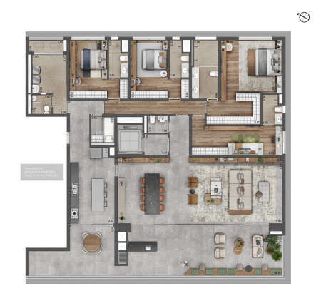 Imagem Apartamento com 4 Quartos à Venda, 327 m²em Alto de Pinheiros - São Paulo