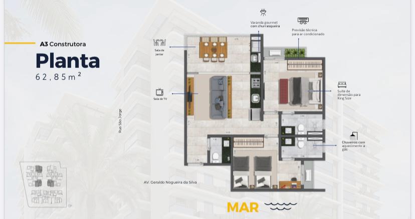 Imagem Apartamento com 2 Quartos à Venda, 60 m²em Jardim Porto Novo - Caraguatatuba