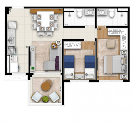 Imagem Apartamento com 2 Quartos à Venda, 59 m² em Vila Leopoldina - São Paulo