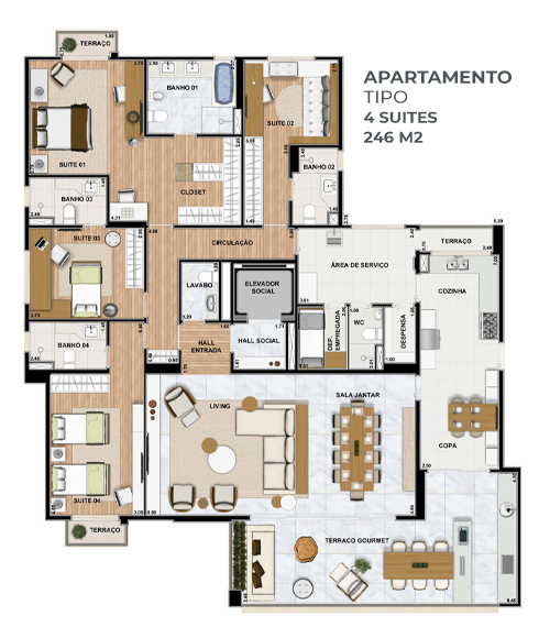 Imagem Apartamento com 4 Quartos à Venda, 246 m²em Vila Mariana - São Paulo