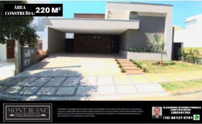 Imagem Casa de Condomínio com 3 Quartos à Venda, 220 m² em Jardim Residencial Mont Blanc - Sorocaba