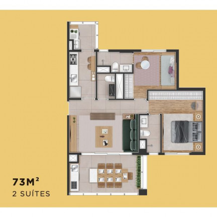 Imagem Apartamento com 2 Quartos à Venda, 73 m² em Brooklin Paulista - São Paulo