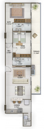 Imagem Apartamento com 2 Quartos à Venda, 71 m² em Canto do Forte - Praia Grande