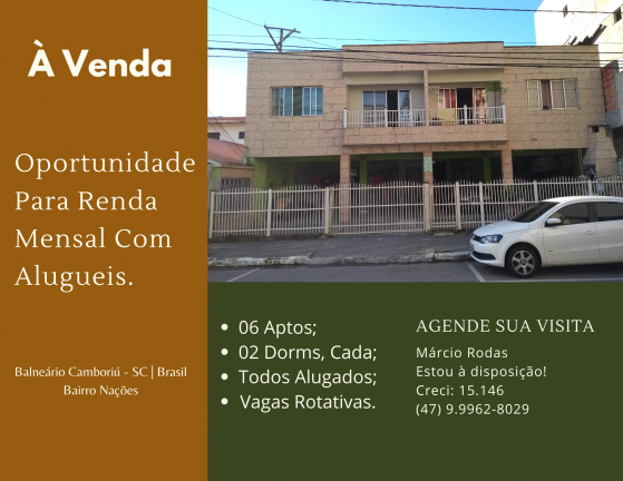 Imagem Edifício Residencial com 2 Quartos à Venda, 69 m² em Nações - Balneário Camboriú