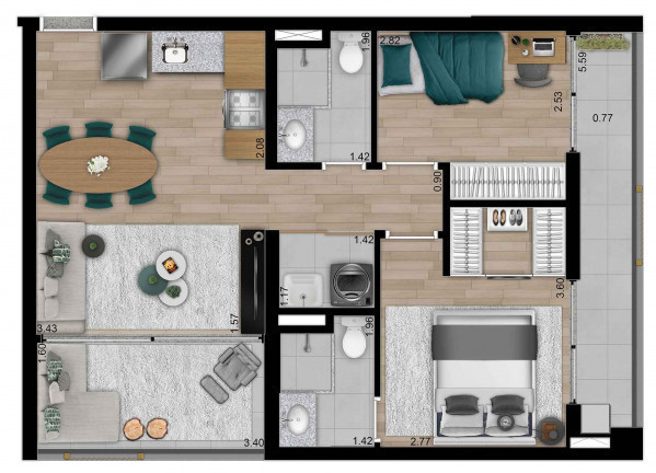 Imagem Apartamento com 2 Quartos à Venda, 62 m² em Sumarezinho - São Paulo