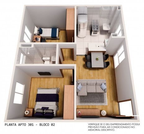Imagem Apartamento com 2 Quartos à Venda, 50 m² em Pitimbu - Natal