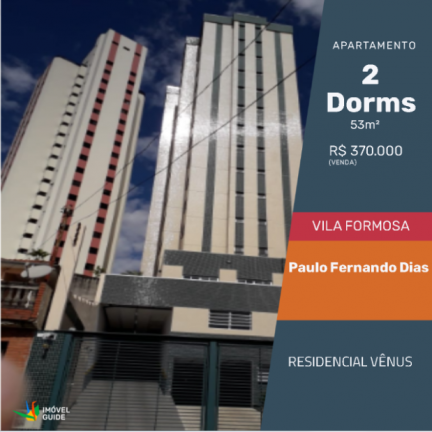 Imagem Apartamento com 2 Quartos à Venda, 53 m² em Vila Formosa - São Paulo