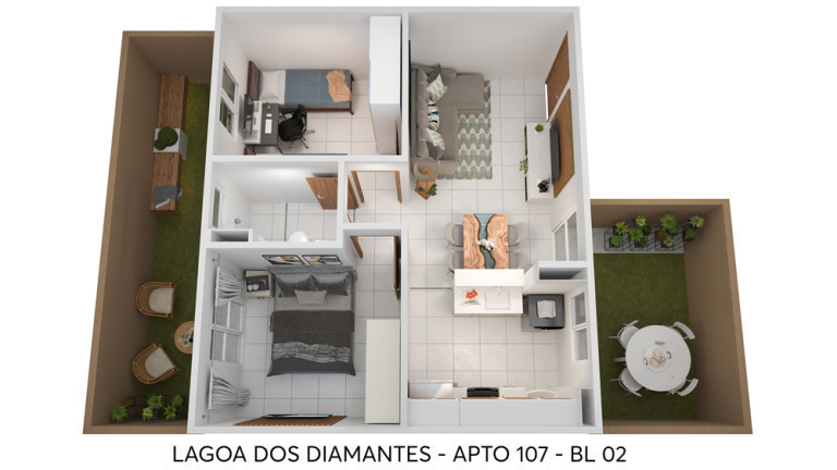 Imagem Apartamento com 2 Quartos à Venda,  em Lundcea II - Lagoa Santa