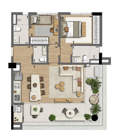 Imagem Apartamento com 2 Quartos à Venda, 81 m²em Sumarezinho - São Paulo
