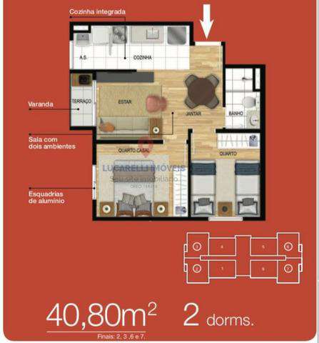 Imagem Apartamento com 2 Quartos à Venda, 42 m² em Jardim Ibirapuera - Campinas