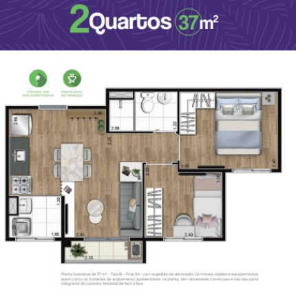 Imagem Apartamento com 2 Quartos à Venda,  em Jardim Celeste - São Paulo