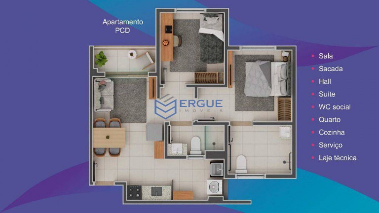 Imagem Apartamento com 2 Quartos à Venda, 50 m² em Parangaba - Fortaleza