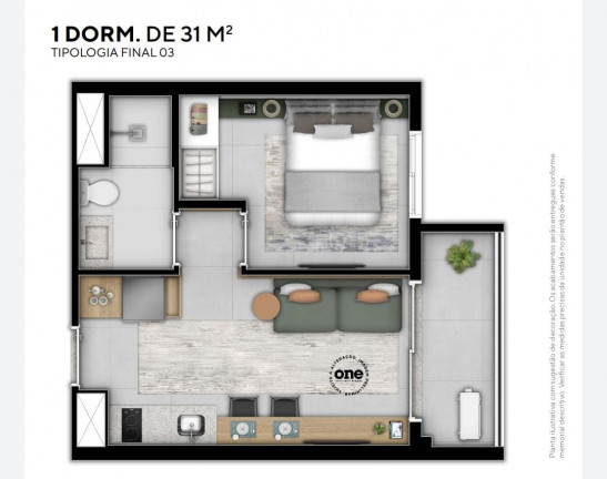 Imagem Apartamento com 1 Quarto à Venda, 25 m² em Perdizes - São Paulo