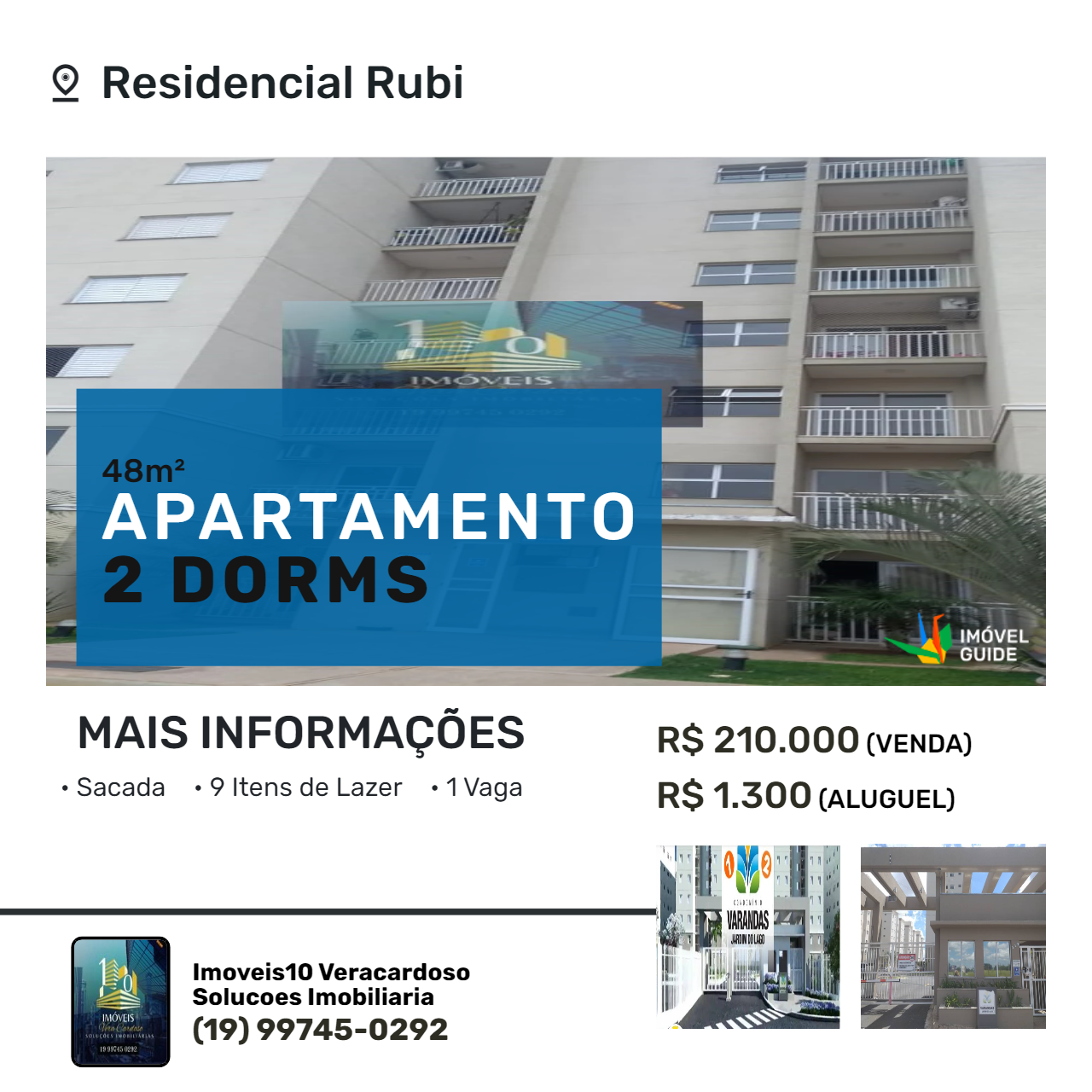 Imagem Apartamento com 2 Quartos à Venda ou Locação, 48 m²em Residencial Rubi - Limeira