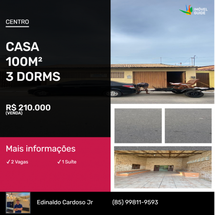 Imagem Casa com 3 Quartos à Venda, 100 m² em centro  - Cascavel