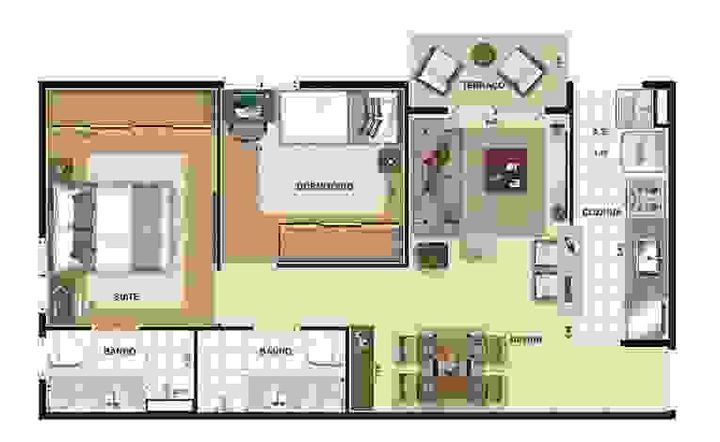 Imagem Apartamento com 2 Quartos à Venda, 52 m² em Centro - Diadema