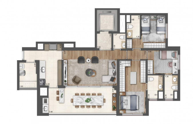 Imagem Edifício Residencial com 3 Quartos à Venda, 123 m² em Jardim Aurélia - São Paulo