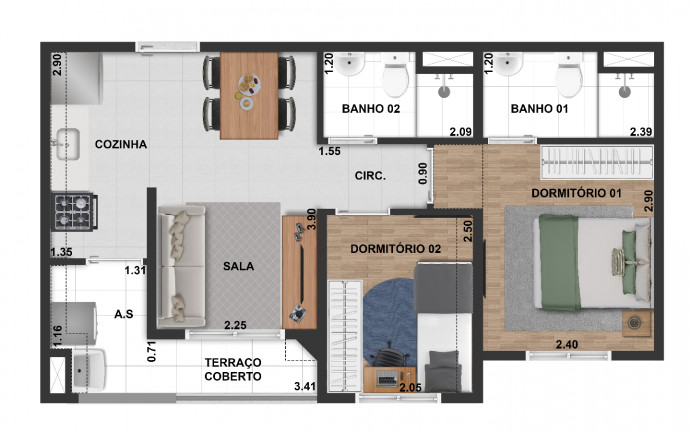 Imagem Apartamento com 2 Quartos à Venda, 35 m² em Tatuapé - São Paulo