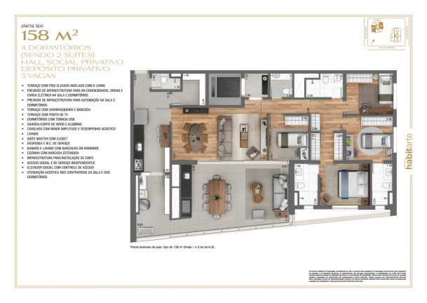 Imagem Apartamento com 4 Quartos à Venda, 158 m² em Cidade Monções - São Paulo