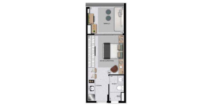 Imagem Apartamento com 2 Quartos à Venda, 49 m² em Mirandópolis - São Paulo