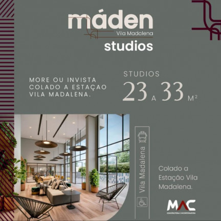 Imagem Studio com 1 Quarto à Venda, 28 m² em Sumaré - São Paulo