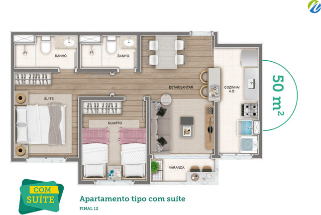 Imagem Apartamento com 2 Quartos à Venda, 50 m²em Pechincha - Rio de Janeiro