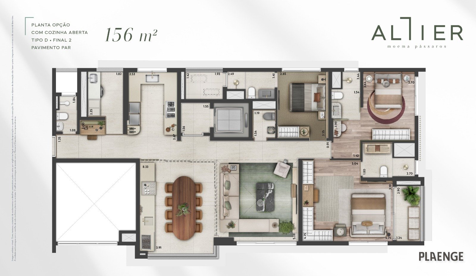 Foto do imóvel Apartamento com 3 Quartos à Venda, 157 m²em Moema - São Paulo