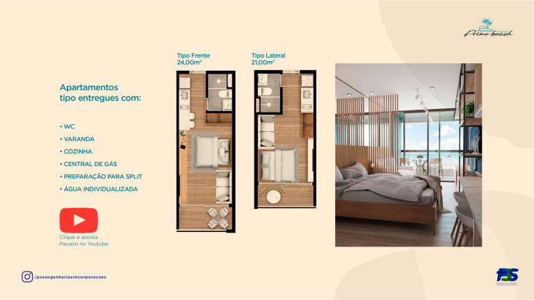 Imagem Apartamento com 1 Quarto à Venda, 21 m² em Praia de Tamandaré - Tamandaré