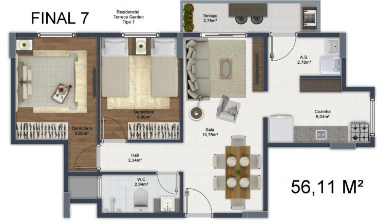 Imagem Apartamento com 2 Quartos à Venda, 50 m² em Mirim - Praia Grande