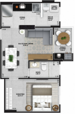 Imagem Apartamento com 2 Quartos à Venda, em Aviação - Praia Grande Imagem Apartamento com 2 Quartos à Venda, em Aviação - Praia Grande