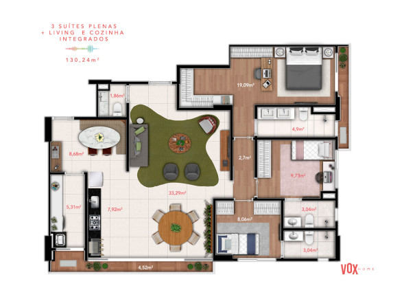 Imagem Apartamento com 3 Quartos à Venda, 130 m² em Jardim América - Goiânia