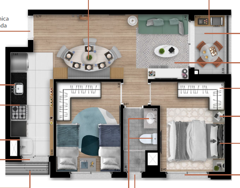 Imagem Apartamento com 2 Quartos à Venda, 49 m²em Vila Suissa - Mogi das Cruzes