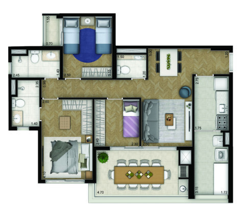 Imagem Apartamento com 2 Quartos à Venda, 69 m²em Vila Leopoldina - São Paulo