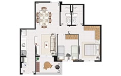 Imagem Apartamento com 2 Quartos à Venda, 63 m² em Marapé - Santos