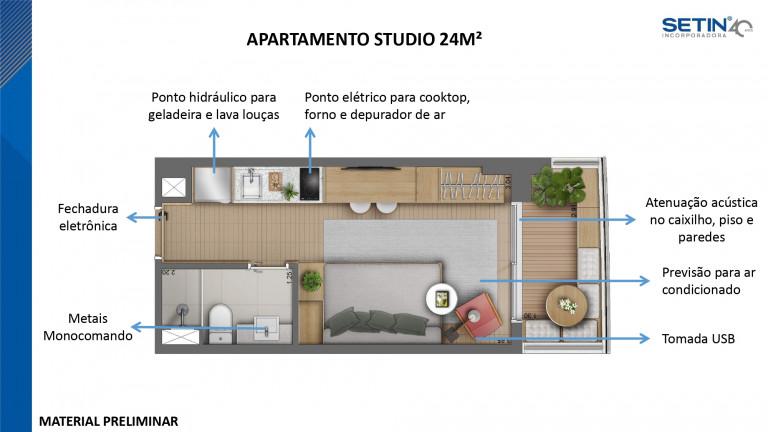Imagem Apartamento com 2 Quartos à Venda, 63 m² em República - São Paulo
