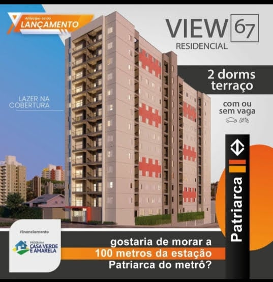 Foto do imóvel Apartamento com 2 Quartos à Venda, 37 m²em Vila Ré - São Paulo