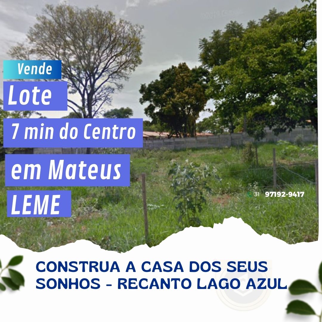 Imagem Terreno à Venda, 360 m²em Recanto Lago Azul - Mateus Leme