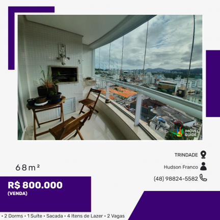 Foto do imóvel Apartamento com 2 Quartos à Venda, 68 m² em Trindade - Florianópolis