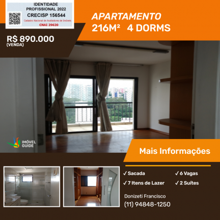 Imagem Apartamento com 4 Quartos à Venda,  em Vila Suzana - São Paulo