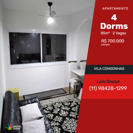 Imagem Apartamento com 4 Quartos à Venda,  em Vila Congonhas - São Paulo