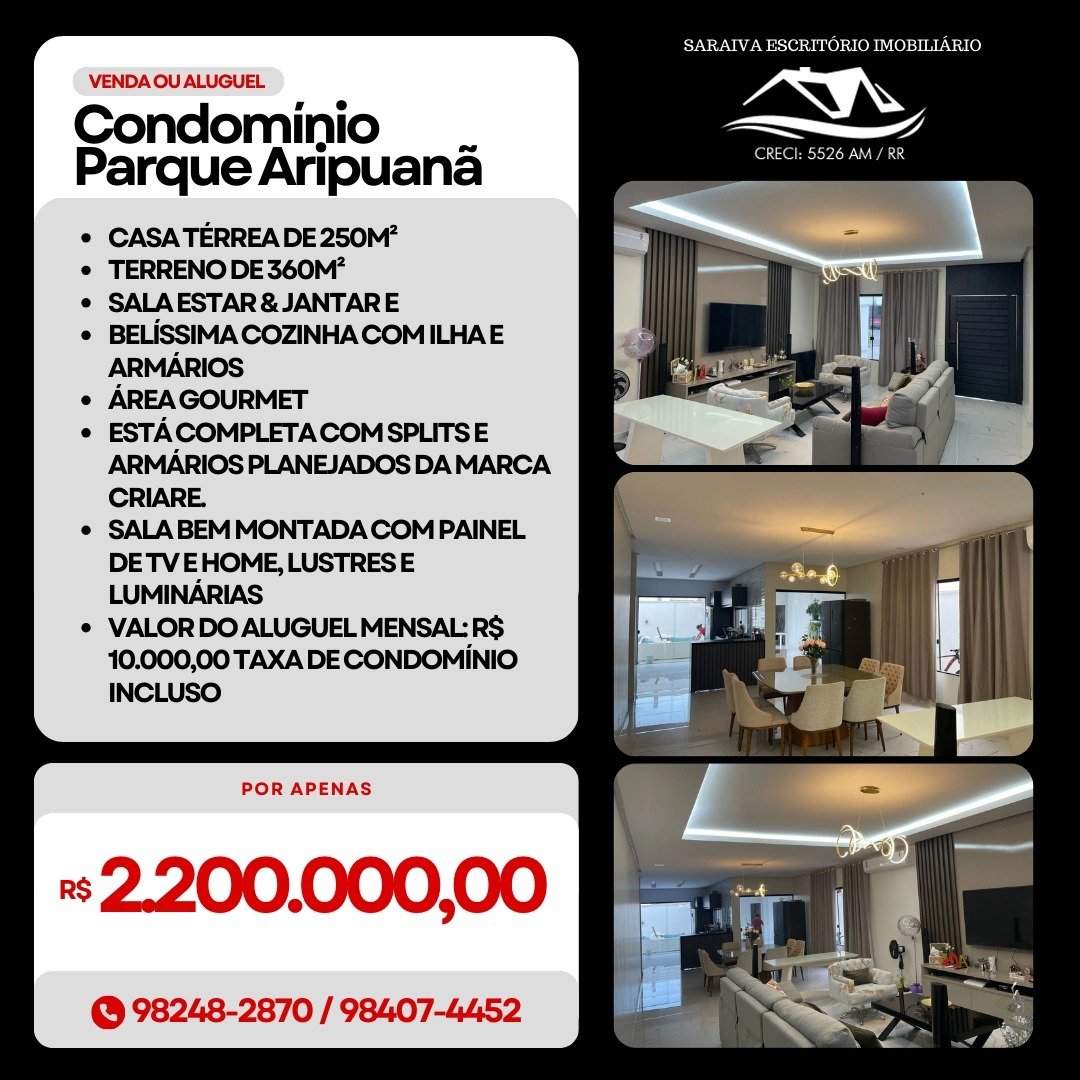 Foto do imóvel Casa com 4 Quartos à Venda ou Locação, 250 m²em Chapada - Manaus