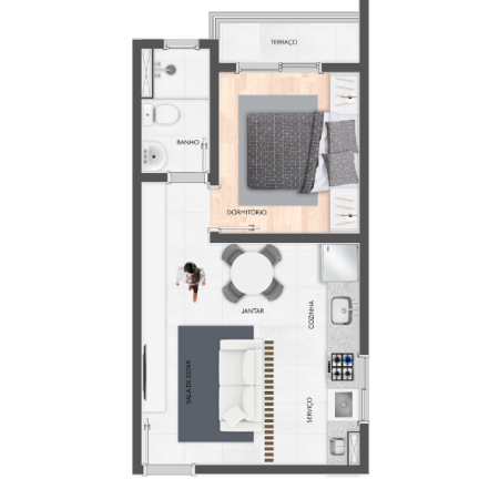 Imagem Apartamento com 2 Quartos à Venda, 24 m² em Cidade Patriarca - São Paulo