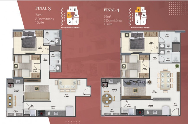 Imagem Apartamento com 2 Quartos à Venda, 70 m²em Guilhermina - Praia Grande Imagem Apartamento com 2 Quartos à Venda, 70 m²em Guilhermina - Praia Grande