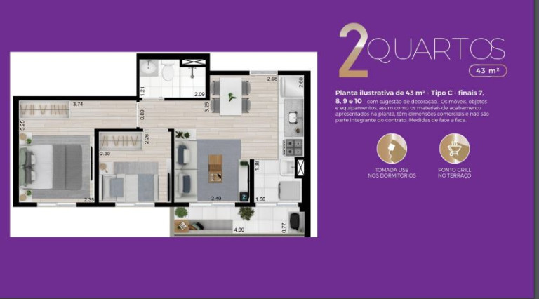 Imagem Apartamento com 2 Quartos à Venda,  em Remédios - Osasco