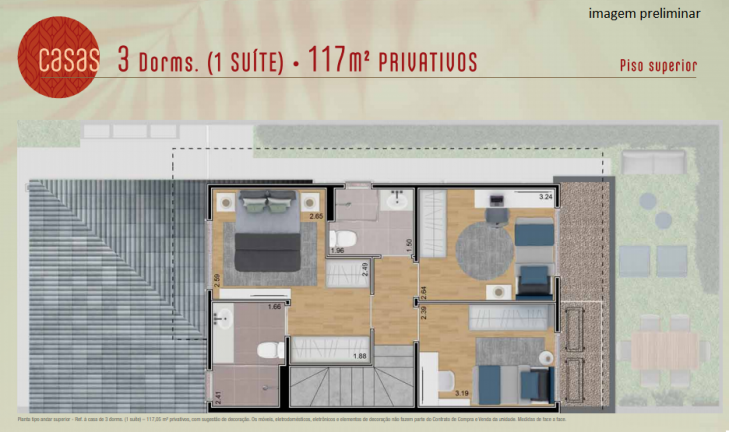 Imagem Casa de Condomínio com 3 Quartos à Venda, 117 m² em Cézar de Souza - Mogi das Cruzes