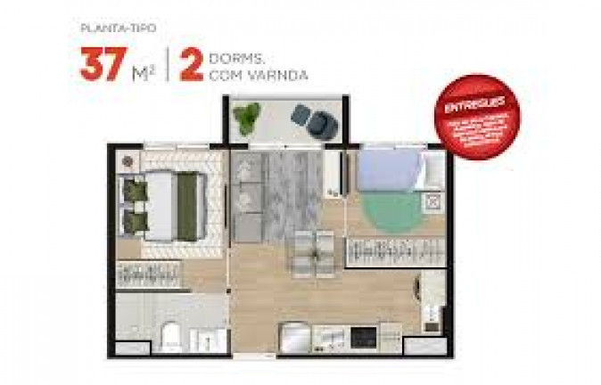 Imagem Apartamento com 2 Quartos à Venda, 37 m² em Tatuapé - São Paulo