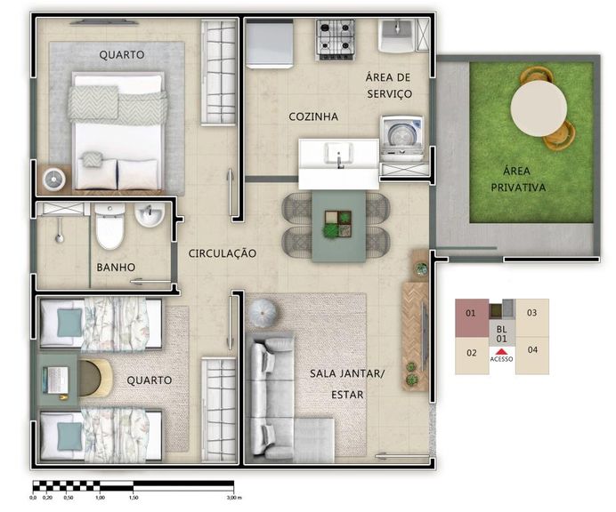 Imagem Apartamento com 2 Quartos à Venda, 41 m² em São Charbel - Campinas